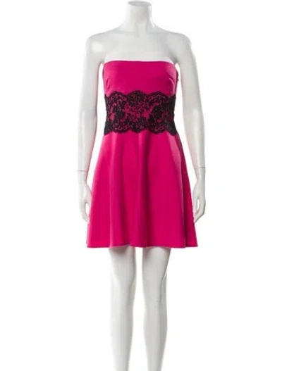 Pre-owned Valentino Wool Mini Dress In Pink