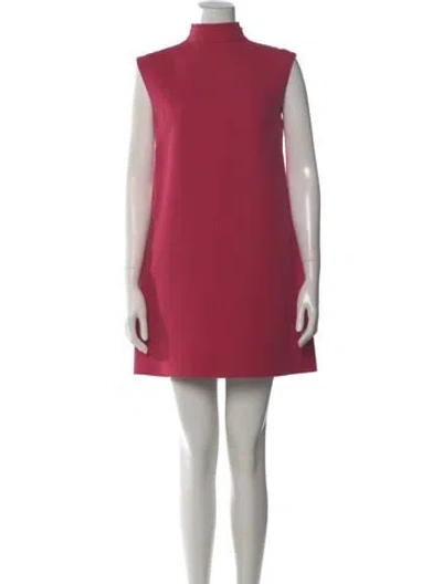 Pre-owned Valentino Wool Mini Dress In Pink