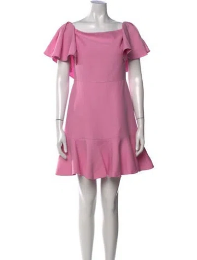 Pre-owned Valentino Wool Mini Dress In Pink