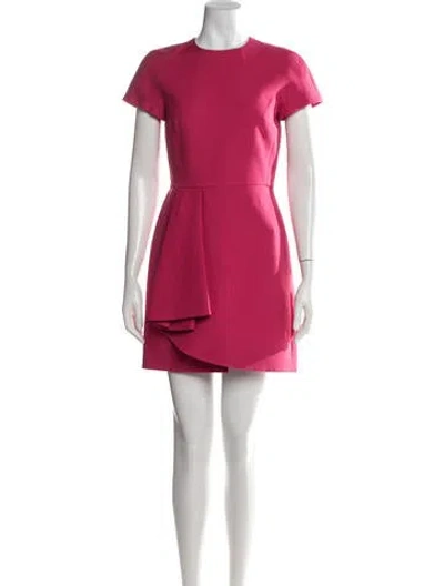 Pre-owned Valentino Wool Mini Dress In Pink
