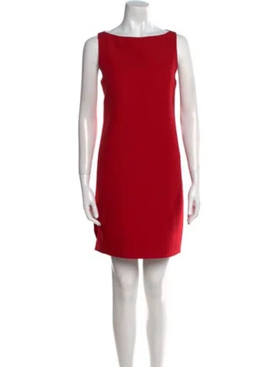 Pre-owned Valentino Wool Mini Dress In Red