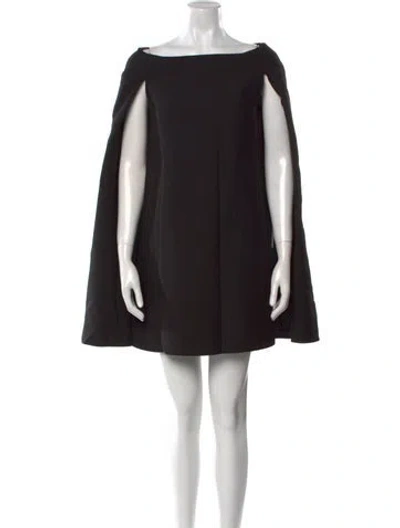Pre-owned Valentino Wool Mini Dress W/ Tags In Black