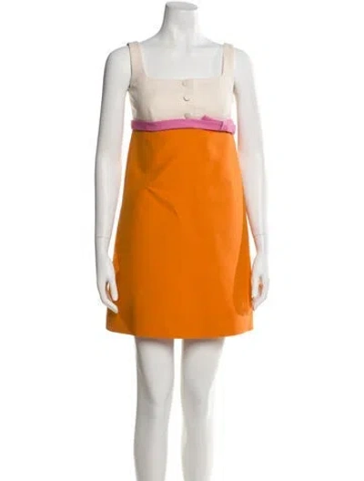 Pre-owned Valentino Wool Mini Dress W/ Tags In Neutral