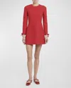 Valentino Crepe Mini Dress In Red