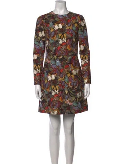 Pre-owned Valentino Wool Mini Dress In Yellow