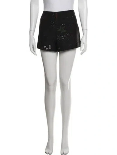 Pre-owned Valentino Wool Mini Shorts In Black