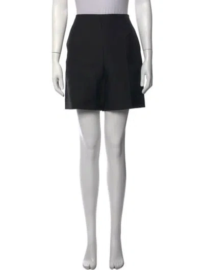 Pre-owned Valentino Wool Mini Shorts In Black