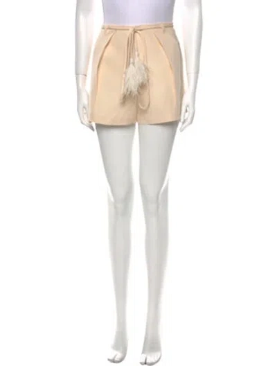 Pre-owned Valentino Wool Mini Shorts In Neutral