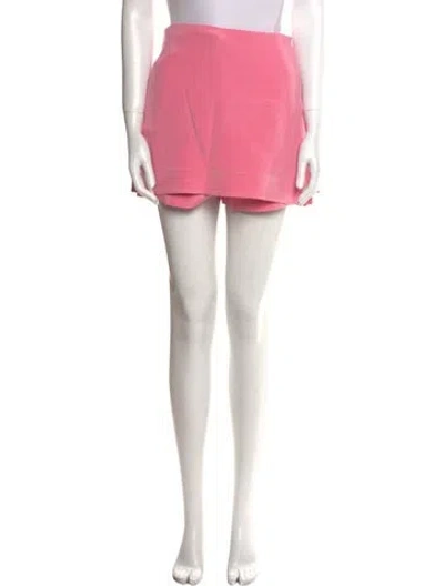 Pre-owned Valentino Wool Mini Shorts In Pink