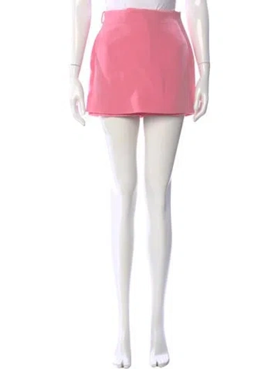 Pre-owned Valentino Wool Mini Shorts In Pink