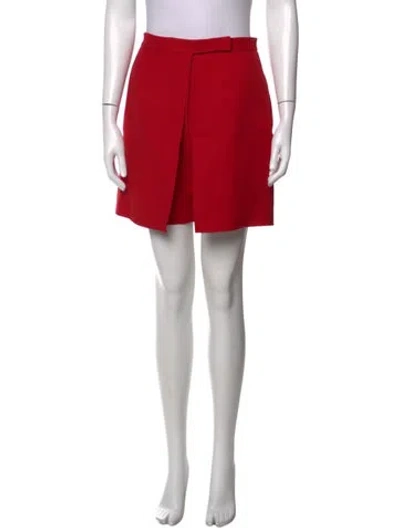 Pre-owned Valentino Wool Mini Shorts In Red