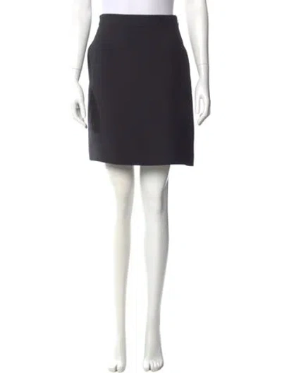 Pre-owned Valentino Wool Mini Skirt In Black