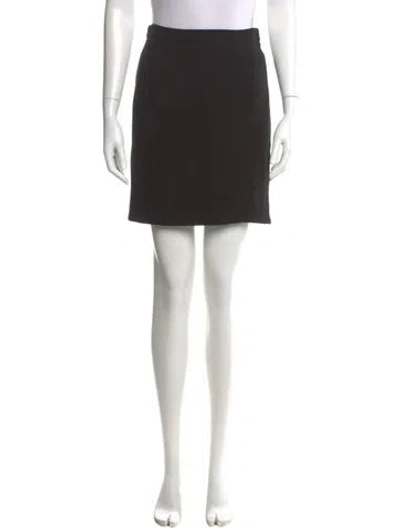 Pre-owned Valentino Wool Mini Skirt In Black