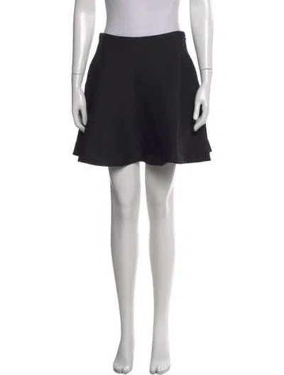 Pre-owned Valentino Wool Mini Skirt In Black
