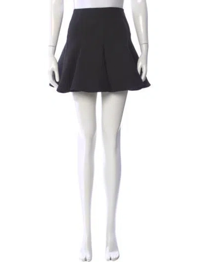 Pre-owned Valentino Wool Mini Skirt In Black
