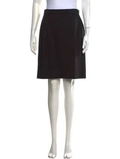 Pre-owned Valentino Wool Mini Skirt In Black