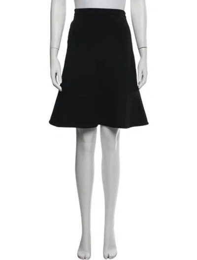 Pre-owned Valentino Wool Mini Skirt In Black