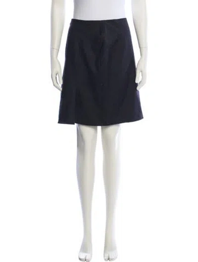 Pre-owned Valentino Wool Mini Skirt In Blue