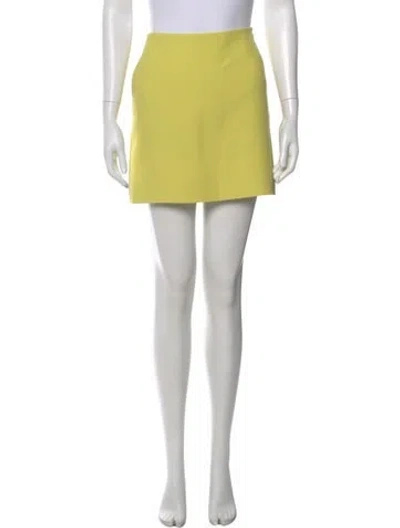 Pre-owned Valentino Wool Mini Skirt In Green