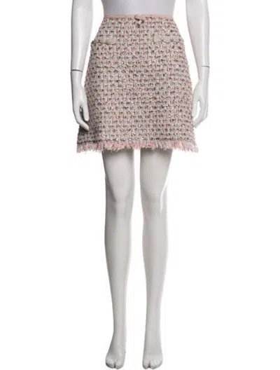 Pre-owned Valentino Wool Mini Skirt In Pink