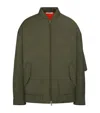 Valentino Mohair Wool Down Jacket In Green