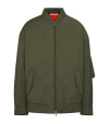 Valentino Mohair Wool Down Jacket In Green