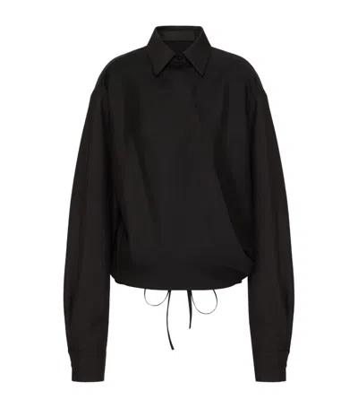 Valentino Wool Shirt In Black