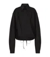 Valentino Wool Blend Wrap Shirt In Black