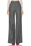 Valentino High-rise Wool-blend Wide-leg Pants In Gray