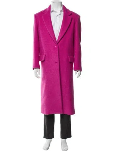Pre-owned Valentino Wool Overcoat In Pink