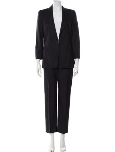 Pre-owned Valentino Wool Pant Set W/ Tags In Blue