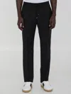 Valentino Regular Fit Black Jogging Pants In Wool-mohair Blend In Black
