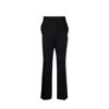 Valentino Black High Waisted Tailored Pants In Black