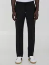 Valentino Regular Fit Black Jogging Pants In Wool-mohair Blend In Black