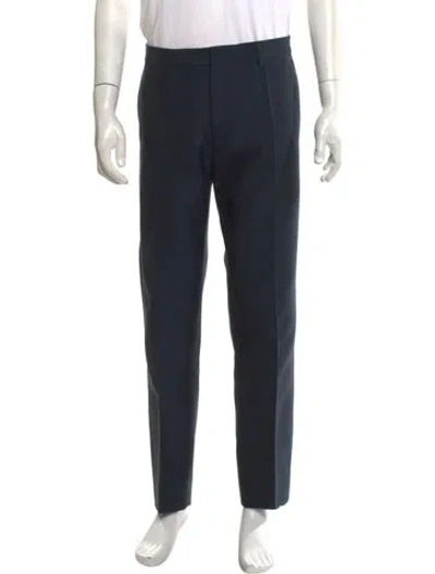Pre-owned Valentino Wool Pants In Blue