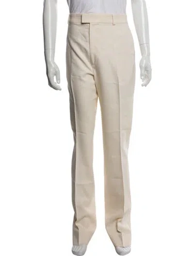Pre-owned Valentino Wool Pants In Neutral