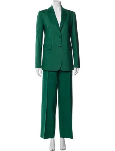Pre-owned Valentino Wool Pantsuit In Green