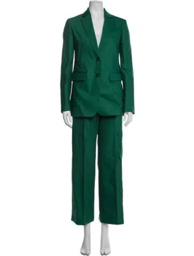Pre-owned Valentino Wool Pantsuit In Green