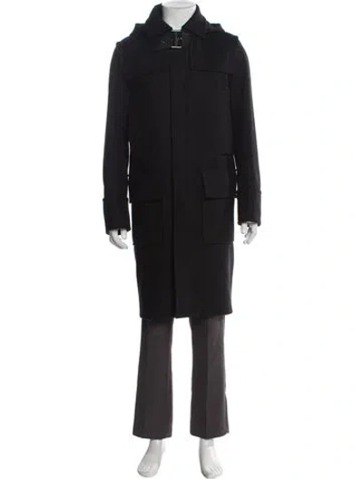 Pre-owned Valentino Wool Parka In Black