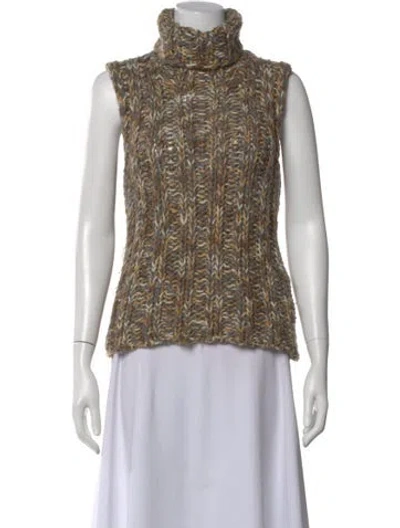 Pre-owned Valentino Wool Patterned Sweater In Neutral