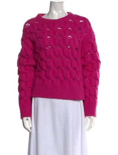 Pre-owned Valentino Wool Patterned Sweater In Purple