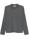 Valentino Wool Polo Shirt In Grey