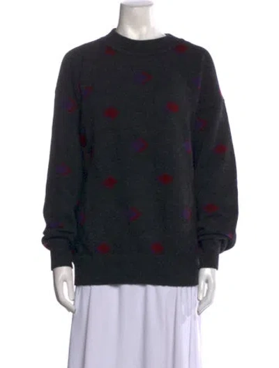 Pre-owned Valentino Wool Printed Sweater In Black
