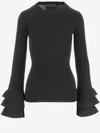 Valentino Viscose-blend Sweater In Black