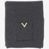 Valentino Wool Scarf In Grey
