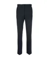 Valentino Navy Blue Navy Blue Tailored Trousers In Black