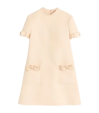 Valentino Wool-silk Bow-embellished Mini Dress