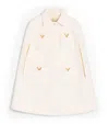 Valentino Drill Double Cape Woman Ivory 40 In White