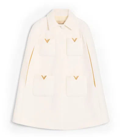 VALENTINO WOOL-SILK CAPE