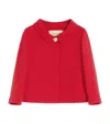 Valentino Womens Paris Heart-button Relaxed-fit Wool And Silk Jacket In Red